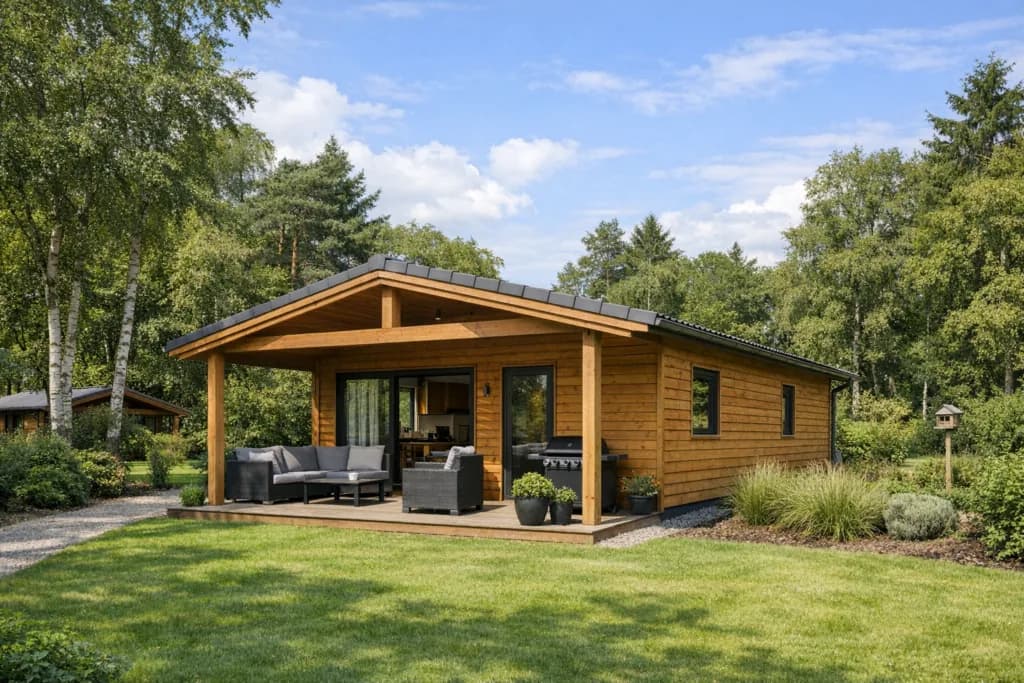 Recreatiewoning in een bosrijke omgeving