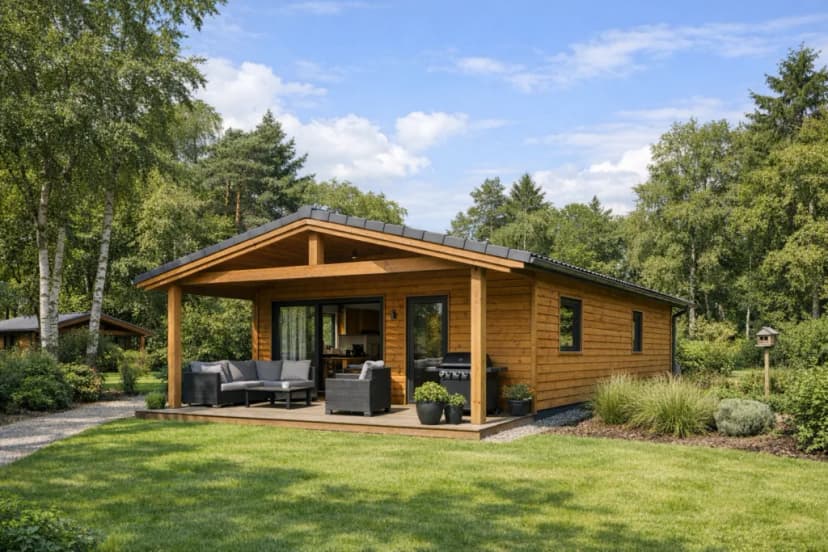 Recreatiewoning in een bosrijke omgeving