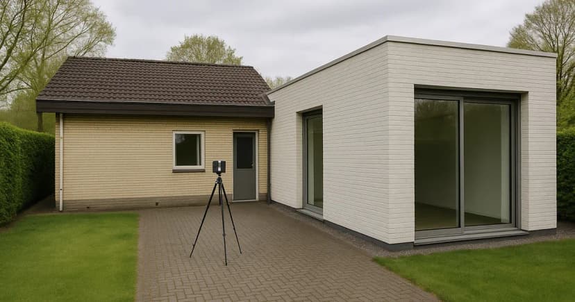 3D-scanner meet een woning in voor een verbouwing