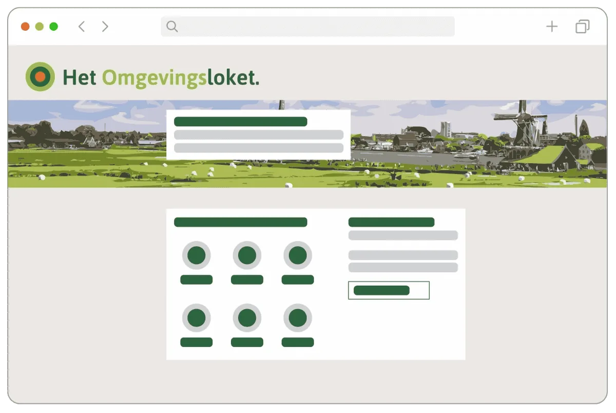 Illustratie van de vergunningscheck op het Omgevingsloket